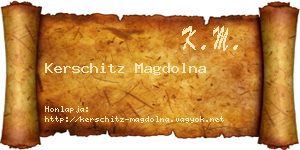Kerschitz Magdolna névjegykártya
